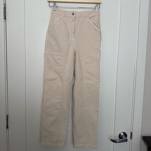 Wilfred Free Brennan Pants Sz 2 High Rise Utility Workwear Double Knee Carpenter